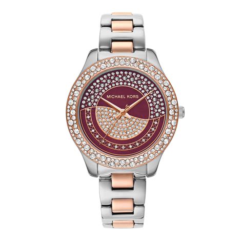 michael kors liliane pavé two-tone watch|Michael Kors Women's Liliane Quartz Watch with Stainless Steel .